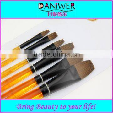 Professional flat shape nylon hair Artist brush set,Paint brush,Artist painting brush