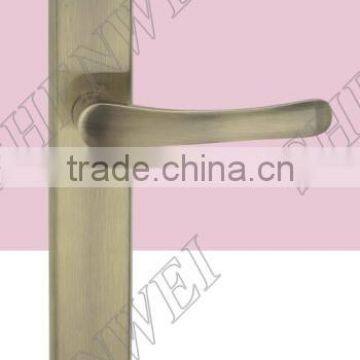 127-318 AB zinc door handle on iron plate