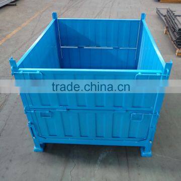 Storage steel folding container