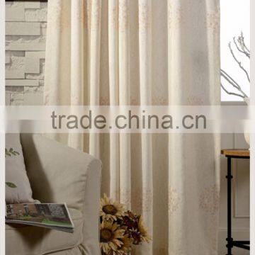 French pleated Embroidery woven curtain fabric for house readymade drape