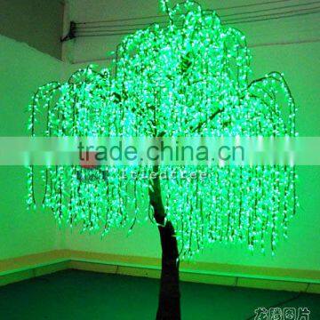 Green Led weeping willow tree lamp for street decoration