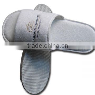 poly terry disposable open toe hotel slipper