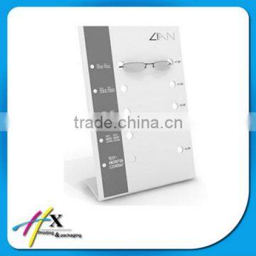 Acrylic transparent wall mounted eyewear shelves slatwall sunglass display rack