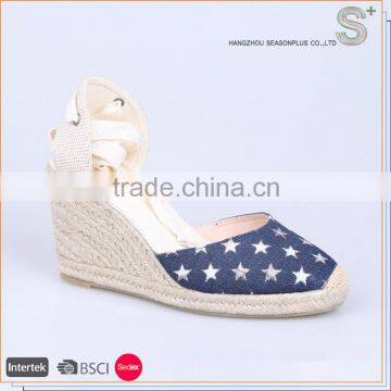 Wholesale fashion design canvas espadrilles