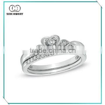 Lowest Price gorgeous silver heart wedding ring