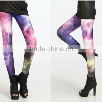 Women's Psychedelic Printed Cosmic Galaxy Tights Bodycon Leggings