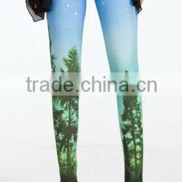 women tie dye galaxy space print blue leggings 2013