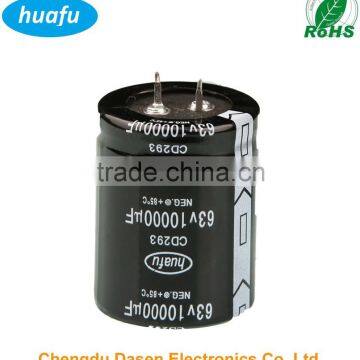10000uf 63V Snap-in Aluminum Electrolytic Capacitors