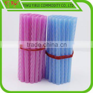 pp short straight drinking straw with spiral drinking straw