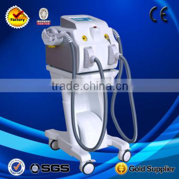 Portable 2 handles ipl shr hair removal machine