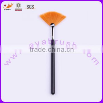 EYA synthetic hair fan powder brush with copper ferrule