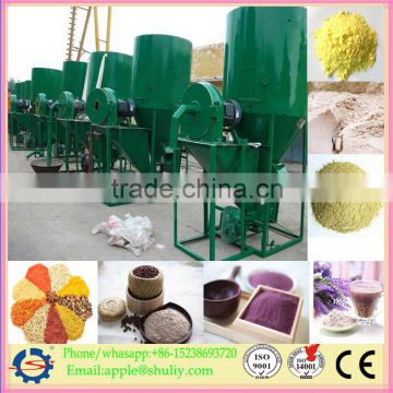 automatic animal pig chicken feed crusher and mixer machine