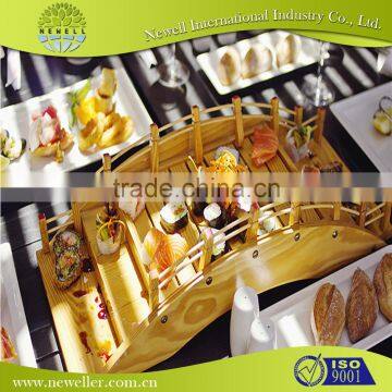 reasonable price personalized sushi serving bridge boat plate by china supplier
