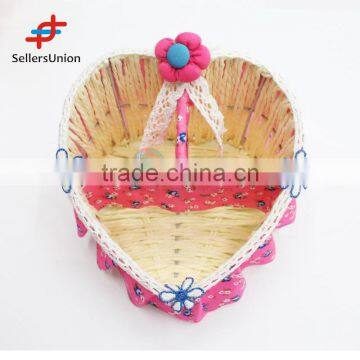 2017 No.1 Yiwu agent hot sale export commission agent Rose Red Heart Shaped Basket/Flower Basket