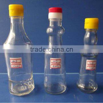 clear glass bottle for oil