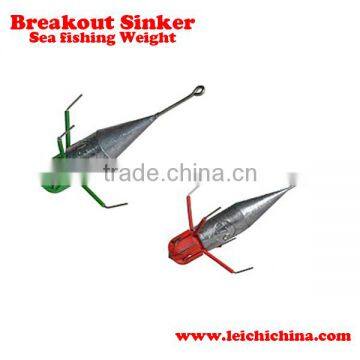 Wholesale sea fishing weight breakout sinker sea fishing tackle