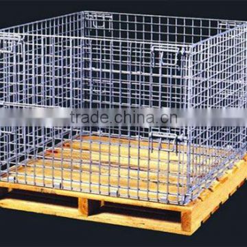 folding steel pallet cages