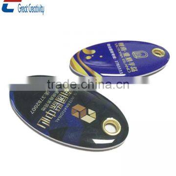 HF 13.56MHz waterproof epoxy rewritable nfc tag mini key card for access control