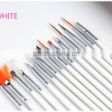 Wholesale 15pcs per Set Wood Handle Nail Round Oil Artist Paint Brush Pen Set for Art Painting photo-3