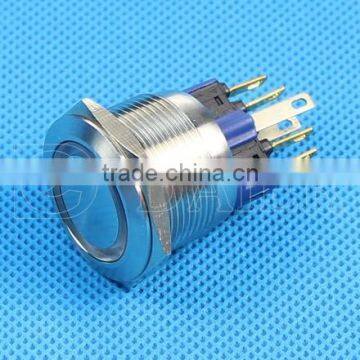 Daier 22mm SPDT 1NO 1NC Illuminated Waterproof Push Button Switch With Light photo-2