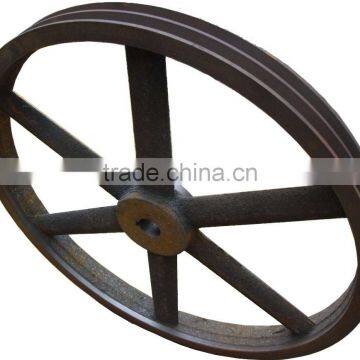 2v-8v 100-1000mm cast iron V belt pulley,wholesale steel iron V pulley six spoke customized