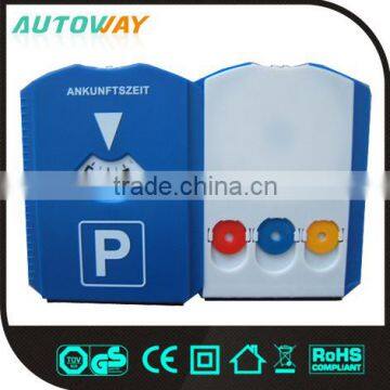 Plastic Auto/ Car Parking disc (with 3pcs coins,ice scraper)