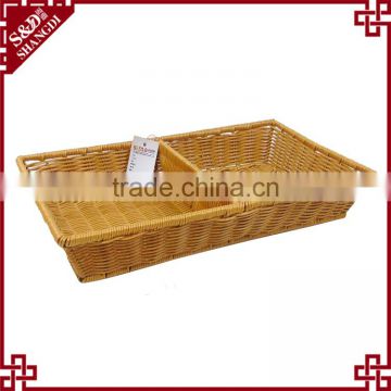 Graceful widely use handwoven SGS testing storage basket with dividers