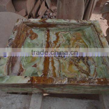 Permium Natural DARK GREEN ONYX RECTANGLE SINKS AND BASINS photo-5