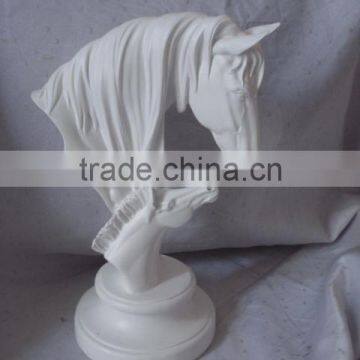 white polyresin horse sculpture for decor