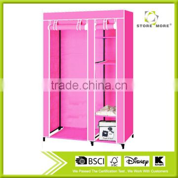 Store More Beautiful Pink Fabric Livingroom Wardrobe Closet