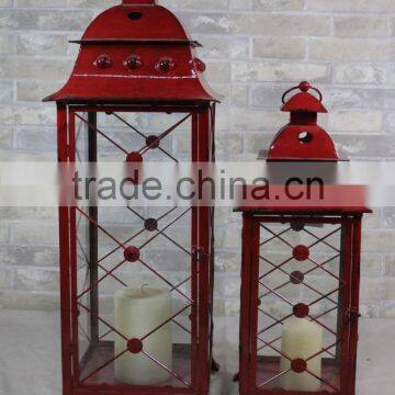 2017 Antique Candle Holder Garden Decoration Metal Rustic Candle Lantern