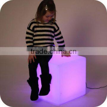 Glowing light cube seat/ Led cube seat lighting/ illuminated led cube lamp