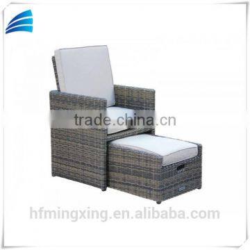 Outdoor patio high back rattan chairs garden furniture set