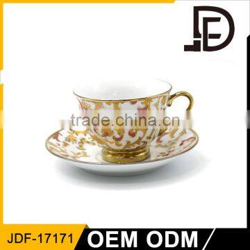 Pink Elegant Fine Royal Bone China With Gold Rim Wholesale Tea Cup photo-5