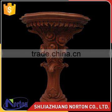 new design hand carving outdoor round stone table NTS-B167S