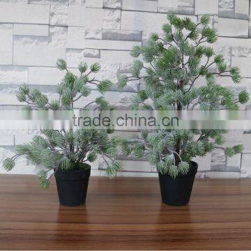Plastic Mini Pine Tree With Burlap Base for Xmas Decoration photo-6