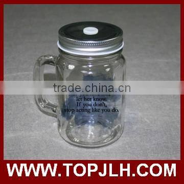 Wide Mouth With Lid Drinking Water Mason Jar photo-3