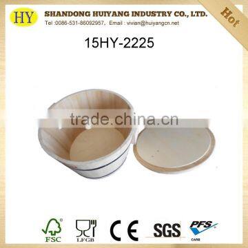 Custom Natural Wooden Rice Bucket Wholesale photo-3