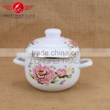 China Beautiful Decal High Quality Hot Sale 3pcs Enamel Hot Pot Casserole Wholesale photo-2