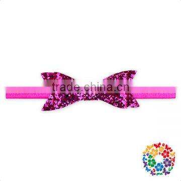 Cheap New Design Baby Girl Elastic Sequin Large Bow Headband photo-3