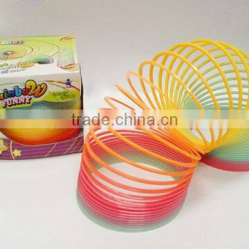 good quality plastic rainbow spring toys educational classic toys for kids/promotional toys raibow circle