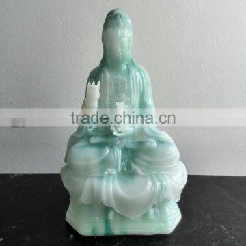 Polyresin jade kuan-yin figurine