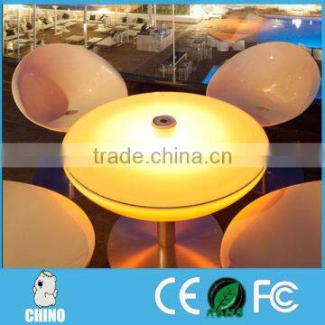 Waterproof LED bar table PE material led coffee table