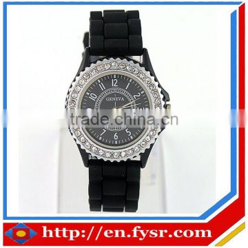 hot sale silicone quartz watch silicone geneva wristwatch