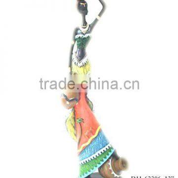 Polyresin african lady figurine