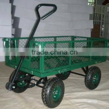TC1840A yellow and green tool 300kgs Utility Garden trolley