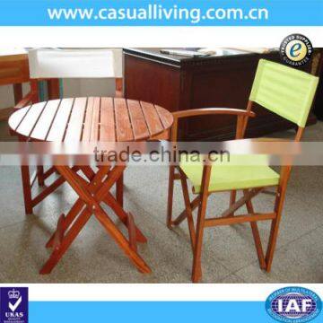 Wood folding table and chair,round wooden table set