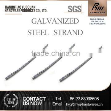 1x7 steel strand wire 3.6mm 6x24 steel wire rope 6mm