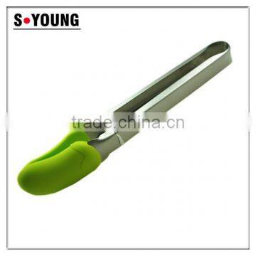 14044 Glove Shape Barbecue Tongs Silicone Kitchen Serving Food Tong photo-2