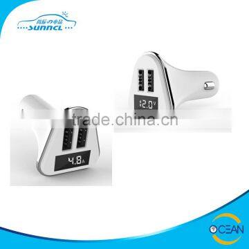 Wholesale LED Digital Screen 5V 4.8A Dual Mini Universal USB Car Charger with CE Approved